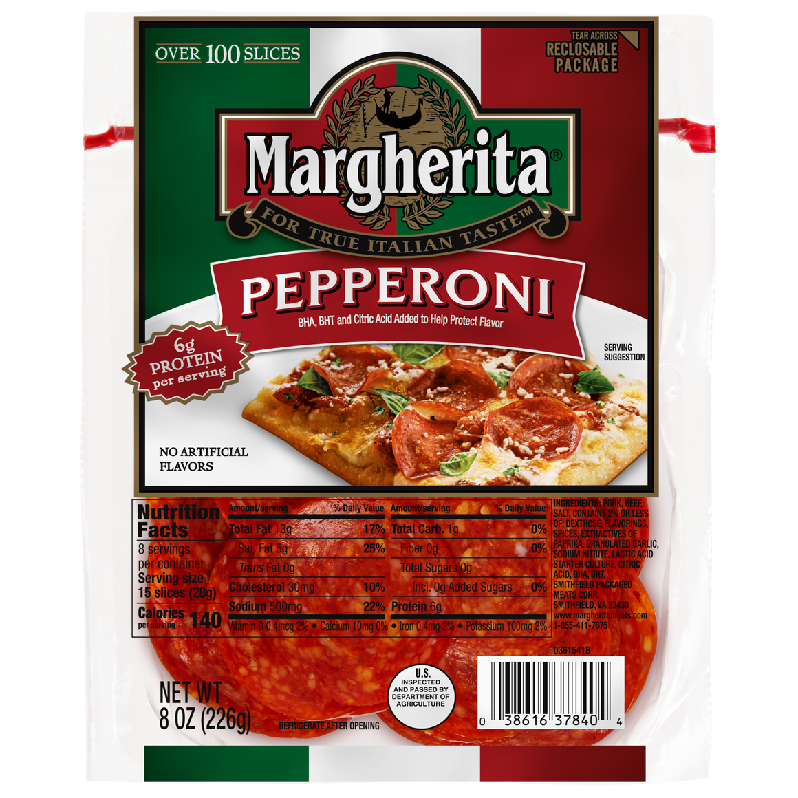Italian Style 8 Oz. Pepperoni | Margherita Meats